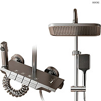 Луксозна душ колона с пиано бутони, цвят титаниум – DD592 - Sellzone.bg Луксозна душ колона с пиано бутони, цвят титаниум – DD592